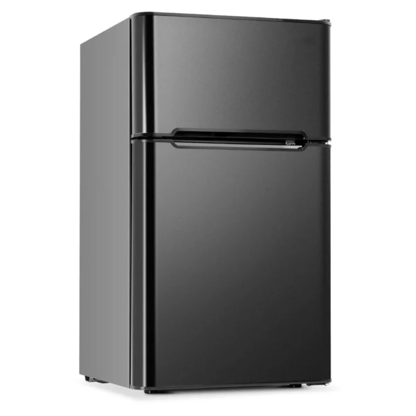 Mini Fridge with Freezer, 3.15 Cu ft Two Door Compact Small Fridge Adjustable Removable Shelves,For Bedroom/Dorm/Office