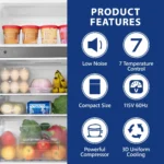 Mini Fridge with Freezer, 3.15 Cu ft Two Door Compact Small Fridge Adjustable Removable Shelves,For Bedroom/Dorm/Office
