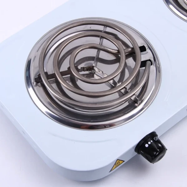 Portable Electric 2000W Mocha Pot Double Stove Hotplate Adjustable Temperature Home Kitchen Cook Coffee Heater - Image 3