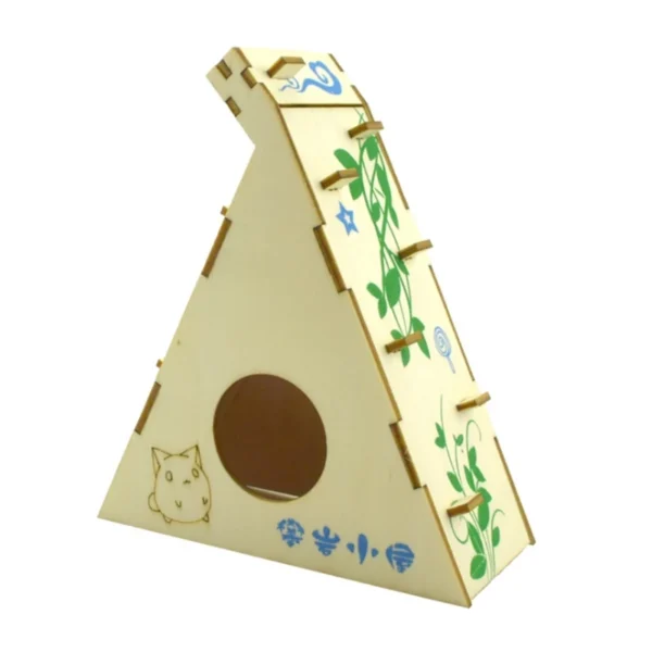 Hamster Maze Wooden Tube Tunnel Cage Seesaw House Swing Small Animals Pet - Image 13