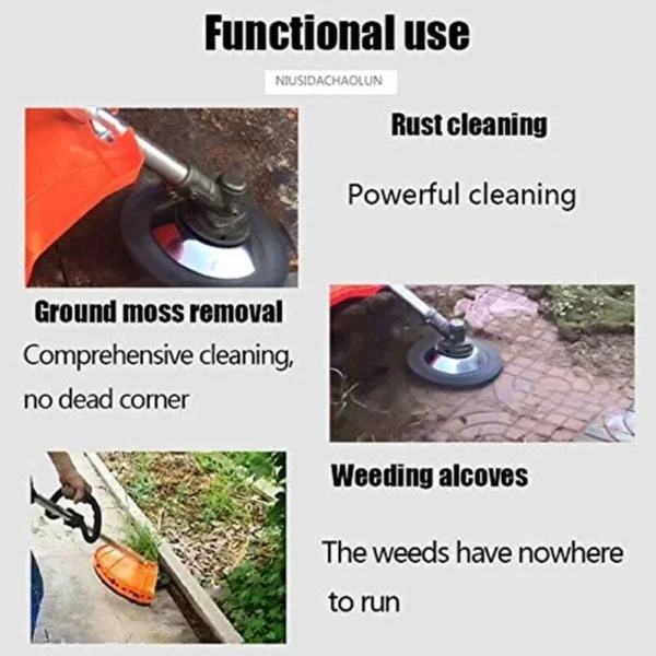 Steel Wire Wheel Garden Weed Brush Lawn Mower Grass Eater Trimmer Brush Cutter Tools Garden Grass Trimmer Head Weed Brush - Image 4