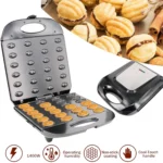 Mini Electric Walnut Cake Maker 24 Cake Troughs Automatic Nut Waffle Bread Machine Sandwich Iron Toaster Baking Breakfast Pan
