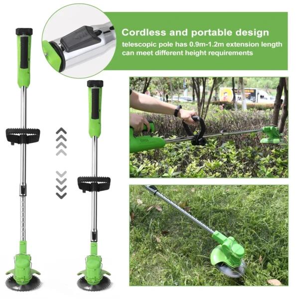 Electric Lawn Mower 25000RPM Handheld Cordless Grass Trimmer Length Adjustable Cutter Household Garden Tools - Image 6