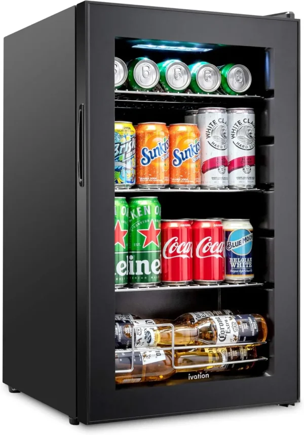 Freestanding Ultra Cool Mini Drink Fridge | Beer, Cocktails, Soda, Juice Cooler for Home