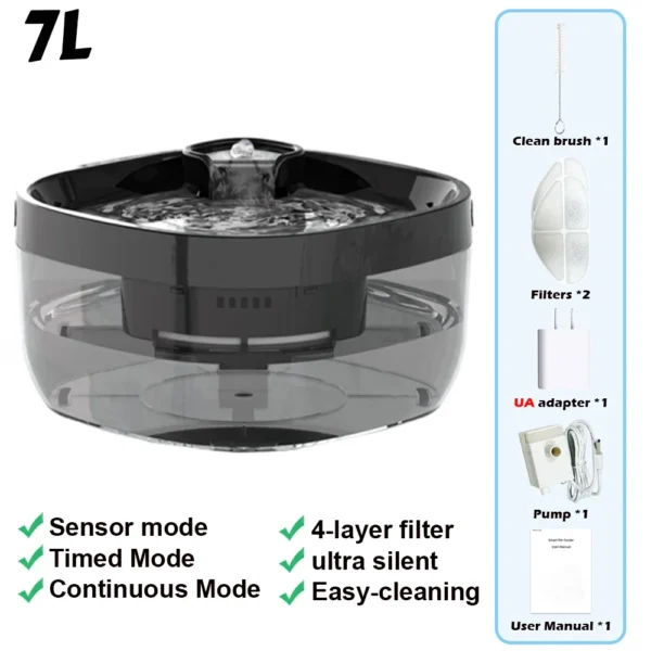 7L water dispenser pet fountain Furpipi ABS material automatic pet feeder - Image 9