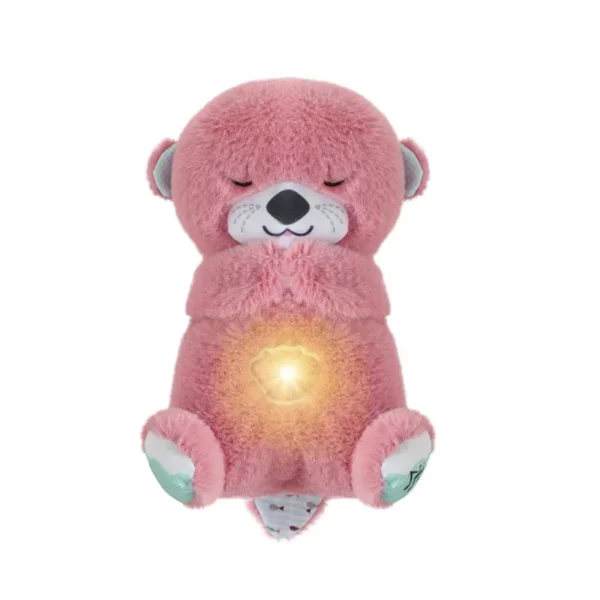 Breathing Otter Plush Toy Pet Cat Nap Sensory with Light and Sound Gift Musical Doll 30cm for Soothing Sleep - Image 9