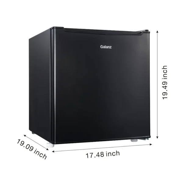 2023 New Galanz 1.7 Cu Ft Single Door Mini Fridge, Black - Image 6