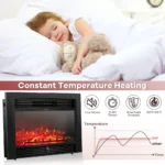 28.5" Electric Fireplace Insert, Wall Recessed/Mounted, Freestanding Fireplace with Remote Control, 2 Modes Heat