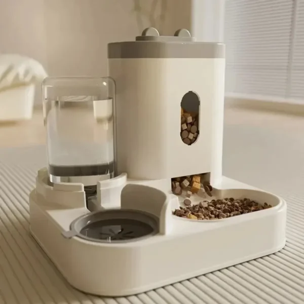 OUZEY Pet Automatic Feeding And Water Cat Dog Food Bowl Water Fountain Large Capacity Cat Kibble Dispenser Kitten Feeder Supplie