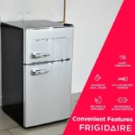 QWFrigidaire EFR341,3.1 cu ft 2 Door Fridge and Freezer,Platinum Series,Stainless Steel,Double