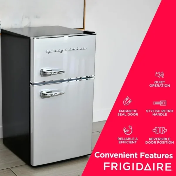 QWFrigidaire EFR341,3.1 cu ft 2 Door Fridge and Freezer,Platinum Series,Stainless Steel,Double - Image 5