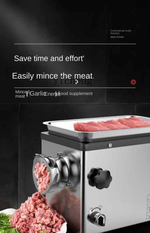 XL Meat Grinder Commercial Electric Stainless Steel Sausage Stuffer High-Power Automatic Multi-Function - Image 5