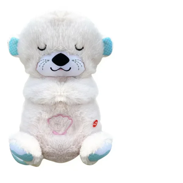 Breathing Otter Plush Toy Pet Cat Nap Sensory with Light and Sound Gift Musical Doll 30cm for Soothing Sleep - Image 8