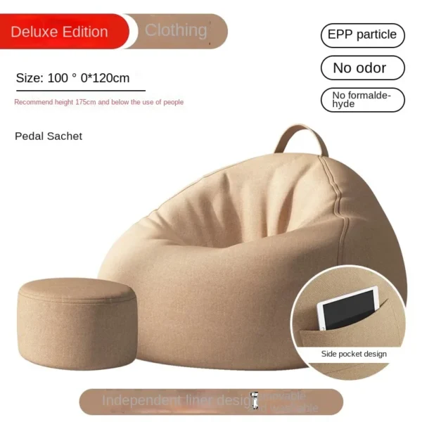 Lazy Sofa Bean Bag Sleepable Small Bedroom Living Room Balcony Tatami Backrest Cushion Single Sofa Chair Living Room Sofas 2024 - Image 26