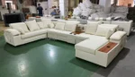 Luxury Multifunctional U-Shaped Sofa Set Fabric Corner Sofa With Usb Speaker Modern Design Living Room Furniture 7 Seater Sofa