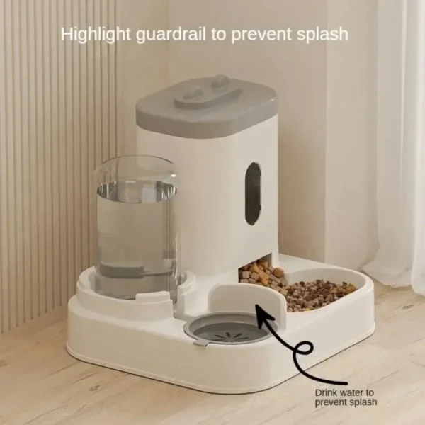 OUZEY Pet Automatic Feeding And Water Cat Dog Food Bowl Water Fountain Large Capacity Cat Kibble Dispenser Kitten Feeder Supplie - Image 4