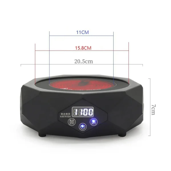 Hot Tea Burner Portable Coffee Touch Control Electric Hot Plate Mini Electric Stove for Tea Rooms Camping Tea Party Outdoor Car - Image 6