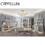 Modern Luxury Bedroom Furniture Bedroom Suit Bed White Leather Bed Home Furniture Bedroom Set Standard Size