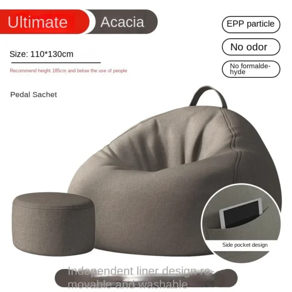 Lazy Sofa Bean Bag Sleepable Small Bedroom Living Room Balcony Tatami Backrest Cushion Single Sofa Chair Living Room Sofas 2024 - Image 15