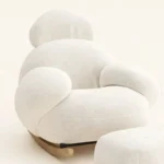 Nordic Cute Sofa Single Chair Net Rocking Chair Cream Lazy Simple Balcony Pedal Bedroom Living Room Sofas Home Furniture Couch