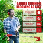 Battery Weed Wacker Cordless Weed Trimmer 21v Lawn Mower Grass Cutter Machine with 3.0ah Li-Ion & 3 Cutting Blade Types