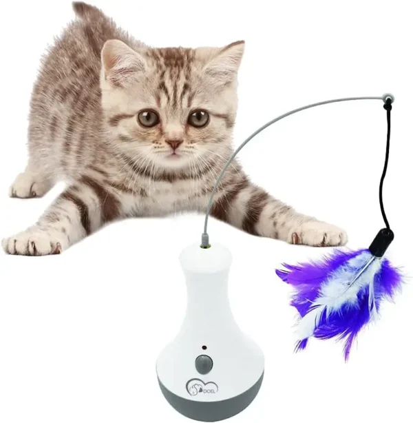 Cat Interactive Toys Funny Feather Kitten Teaser Indoor Play Automatic Toy Gift Cat Feather Toy - Image 6