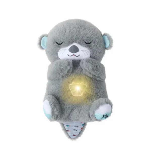 Breathing Otter Plush Toy Pet Cat Nap Sensory with Light and Sound Gift Musical Doll 30cm for Soothing Sleep - Image 11