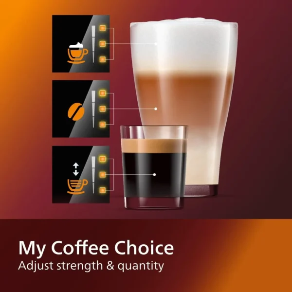 Series Fully Automatic Espresso Machine - LatteGo Milk System, 5 Coffee Varieties, Intuitive Touch Display - Image 5