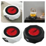 Hot Tea Burner Portable Coffee Touch Control Electric Hot Plate Mini Electric Stove for Tea Rooms Camping Tea Party Outdoor Car