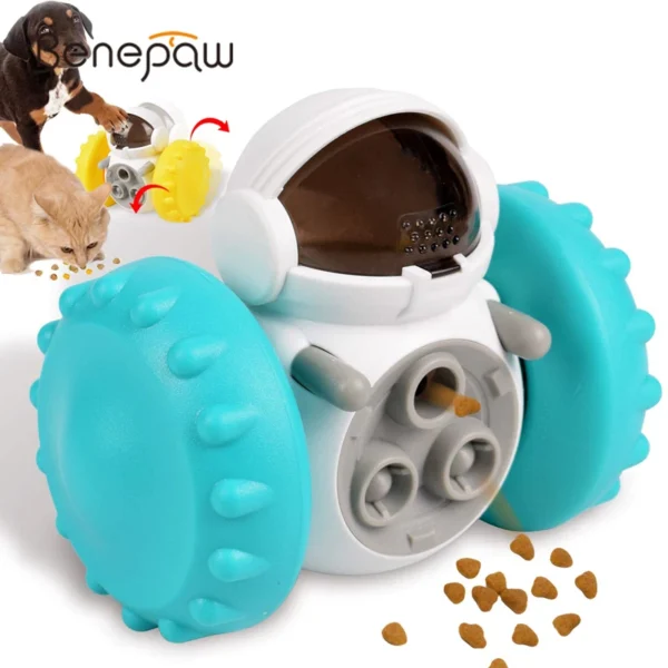 Benepaw Robot Shape Dog Toys Interactive Pet Food Dispenser Puzzle Food Dispensing Cat Slow Feeder For Puppies Medium Dogs