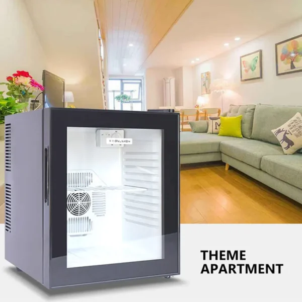 220V 30L Hotel Room Small Refrigerator Mini Transparent Freestanding Display Freezer Mute Mini Fridge 6-18 Celsius - Image 5