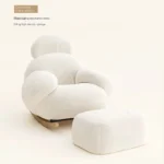 Nordic Cute Sofa Single Chair Net Rocking Chair Cream Lazy Simple Balcony Pedal Bedroom Living Room Sofas Home Furniture Couch