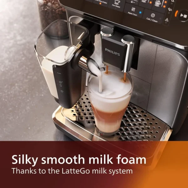 Series Fully Automatic Espresso Machine - LatteGo Milk System, 5 Coffee Varieties, Intuitive Touch Display - Image 3