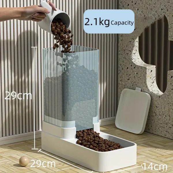 Dog Feeder Cat Water Dispenser Automatic Cat Feeder and Cat Water Dispenser Gravity Cat Feeder Food Storage Dispenser Container - Image 7