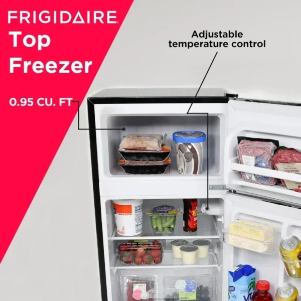 QWFrigidaire EFR341,3.1 cu ft 2 Door Fridge and Freezer,Platinum Series,Stainless Steel,Double - Image 6