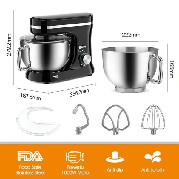 Household Chef Machine Multi functional Commercial Desktop Electric Eggbeater Food Mixer 110V220V and Noodle Machine - Image 6