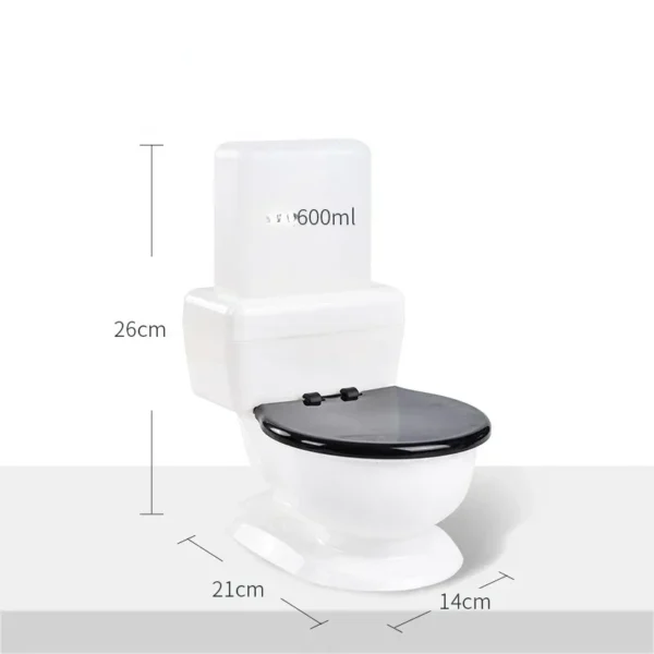 600 Ml Cat Spoof Toilet Water Dispenser Shape Drinking Bowl Water Flow Unplugged Automatic Water Feeding Artifact Pet Supplies - Image 2