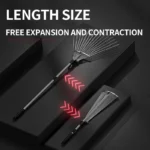 Garden Retractable Rake Stainless Steel Big Size Flower Potted Plant Outdoor Planting Home Garden Forest Tools Long Handle