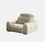 Premium Italian Genuine Leather Sectional Sofa Sets Couch Sofas with USB and Bluetooth Speaker - MANBAS Living Room Furniture