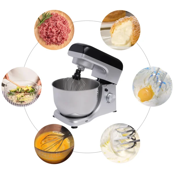 500W Electric Food Stand Mixer Cream Blender Dough Kneading 8Speed Cake Bread Chef Machine Whisk Eggs Beater - Image 4