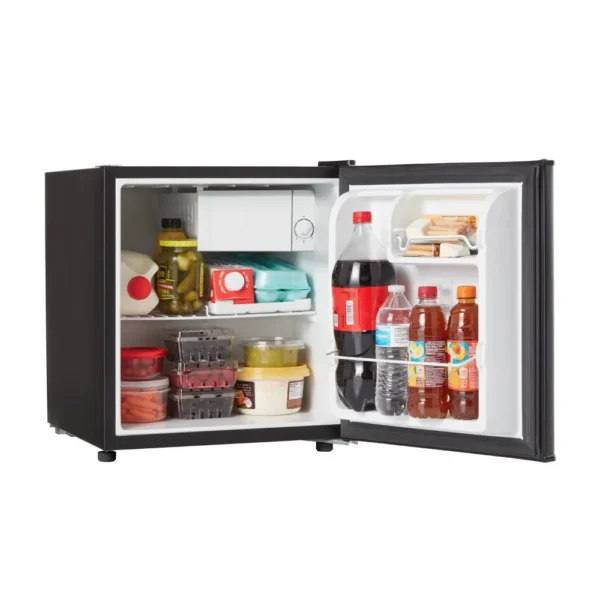 2023 New Galanz 1.7 Cu Ft Single Door Mini Fridge, Black - Image 3