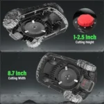 Automatic Robot Mower Smart Lawn Mower APP Controlled Anti-Theft Robotic Mower Self-Charging Bluetooth/Wi-Fi Connected IPX5
