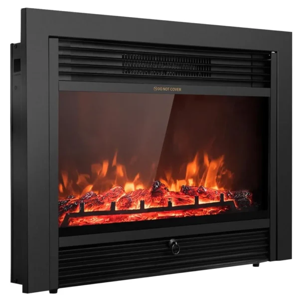 28.5" Electric Fireplace Insert, Wall Recessed/Mounted, Freestanding Fireplace with Remote Control, 2 Modes Heat