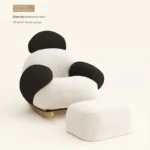 Nordic Cute Sofa Single Chair Net Rocking Chair Cream Lazy Simple Balcony Pedal Bedroom Living Room Sofas Home Furniture Couch