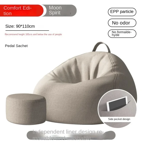 Lazy Sofa Bean Bag Sleepable Small Bedroom Living Room Balcony Tatami Backrest Cushion Single Sofa Chair Living Room Sofas 2024 - Image 20