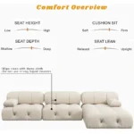 living room sofas Sectional Sofa, Modular Sectional Couch with Ottomans- L Shaped Couch for Living Room, 4 Seater Sofa Sets,104"