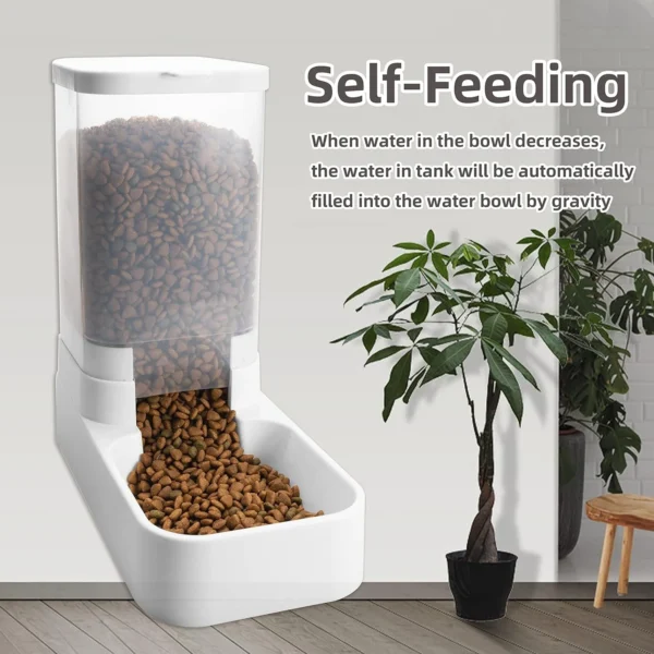 Dog Feeder Cat Water Dispenser Automatic Cat Feeder and Cat Water Dispenser Gravity Cat Feeder Food Storage Dispenser Container - Image 5