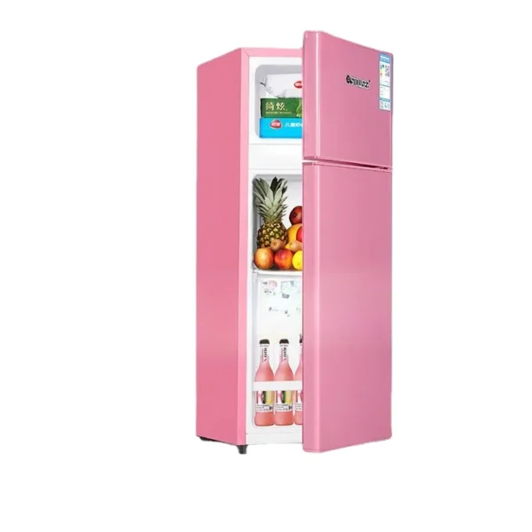 Refrigerator Home kitchen Double door Fresh and frozen dual-use Electric refrigerator deep freezer  cosmetic fridge - Image 2