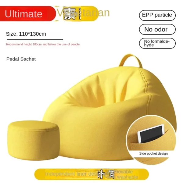 Lazy Sofa Bean Bag Sleepable Small Bedroom Living Room Balcony Tatami Backrest Cushion Single Sofa Chair Living Room Sofas 2024 - Image 14