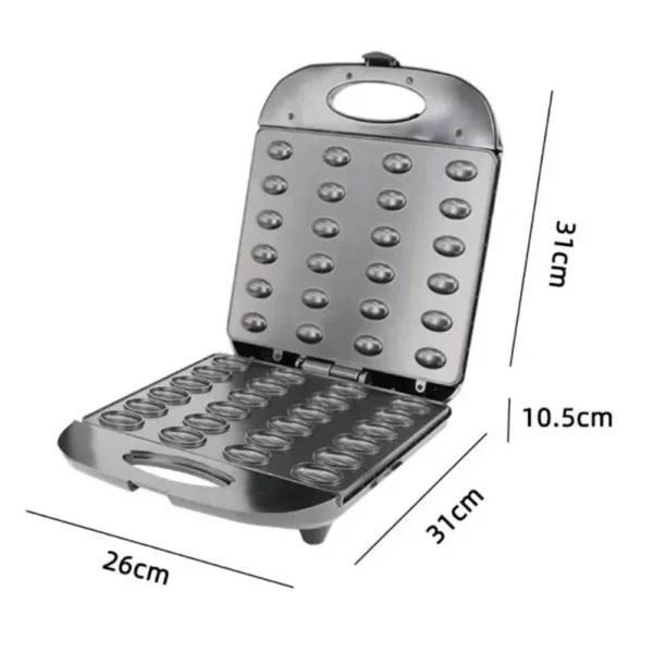 Mini Electric Walnut Cake Maker 24 Cake Troughs Automatic Nut Waffle Bread Machine Sandwich Iron Toaster Baking Breakfast Pan